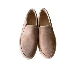 Vionic Kearny Metallic Gold Leather Slip On Platform Sneakers Womens 6.5 M